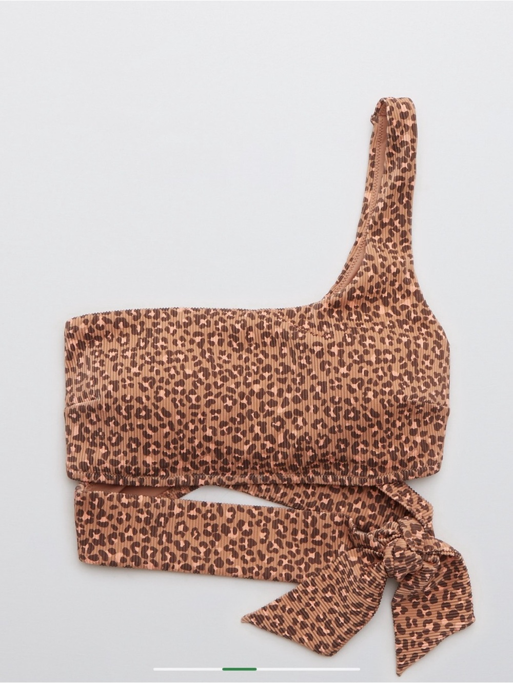 aerie One-Shoulder leopard Bikini Top